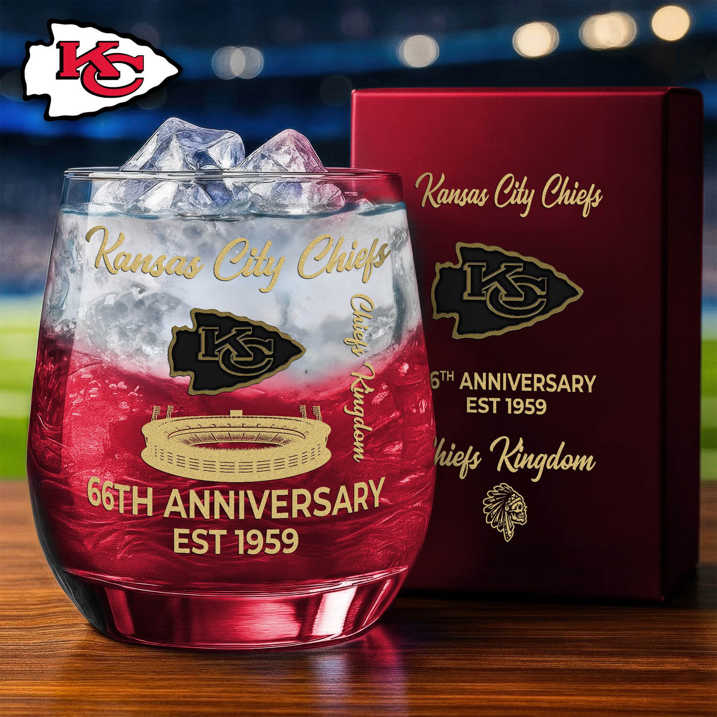 KCC Premium NFL Legacy Celebration Whiskey Glass DDT 111125 NTL