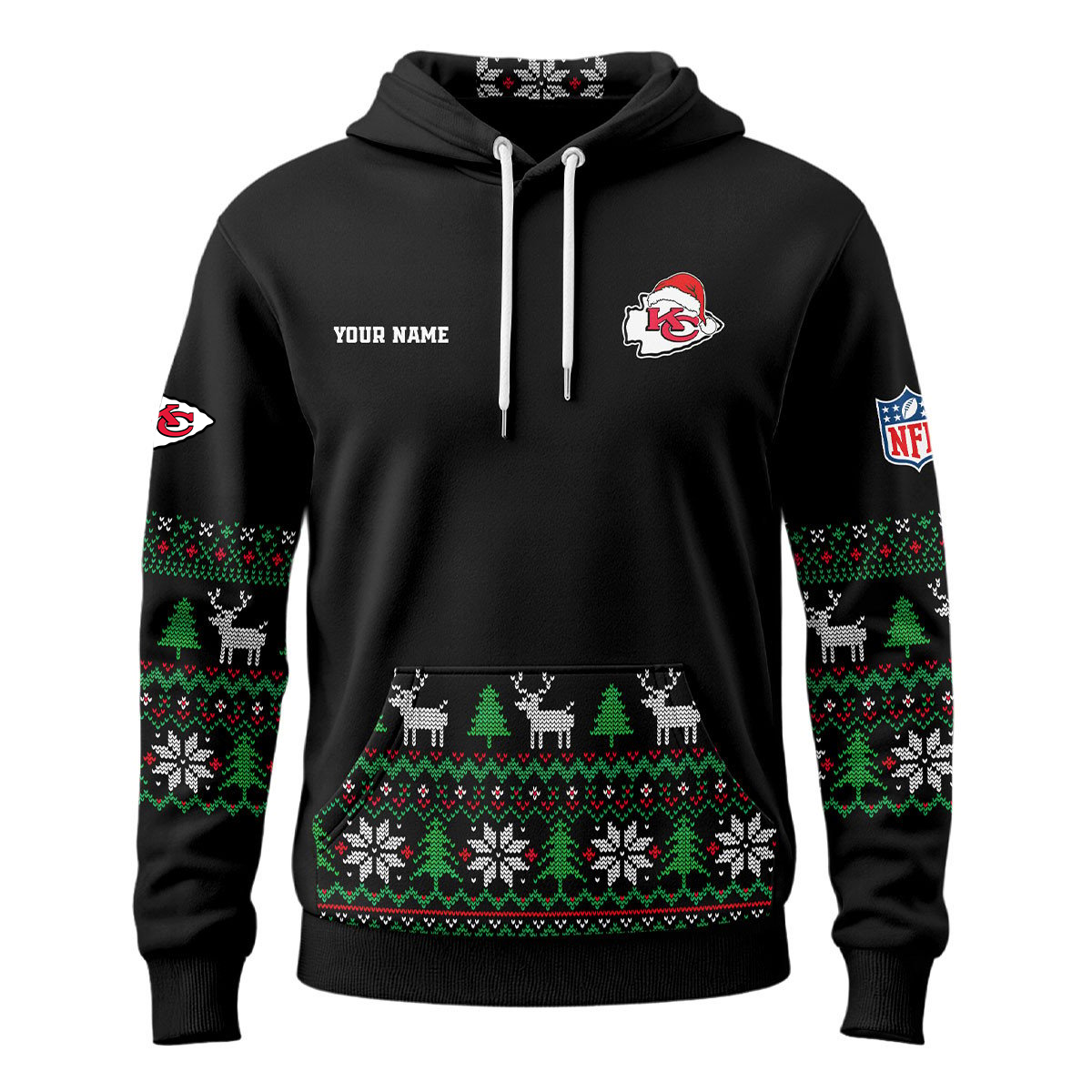 KCC Premium NFL Personalized Papa Claus Hoodie DDT CTND