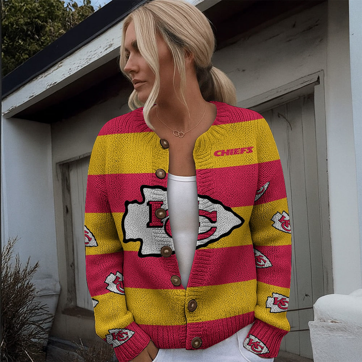 KCC x NFL Women's Cardigan Sweater DATND TANTD