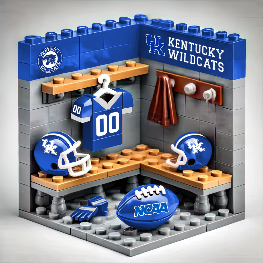 Ver.2 NCAA Teams Custom Building Blocks Creative Peripheral Gift Model Toy Mini Changing Room DDT CTND