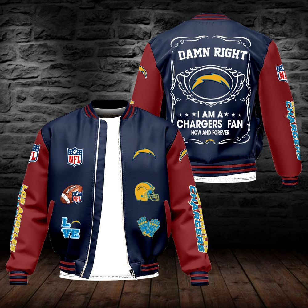 LAC NFL Premium Leather Bomber Jacket DDT HLPHUONG