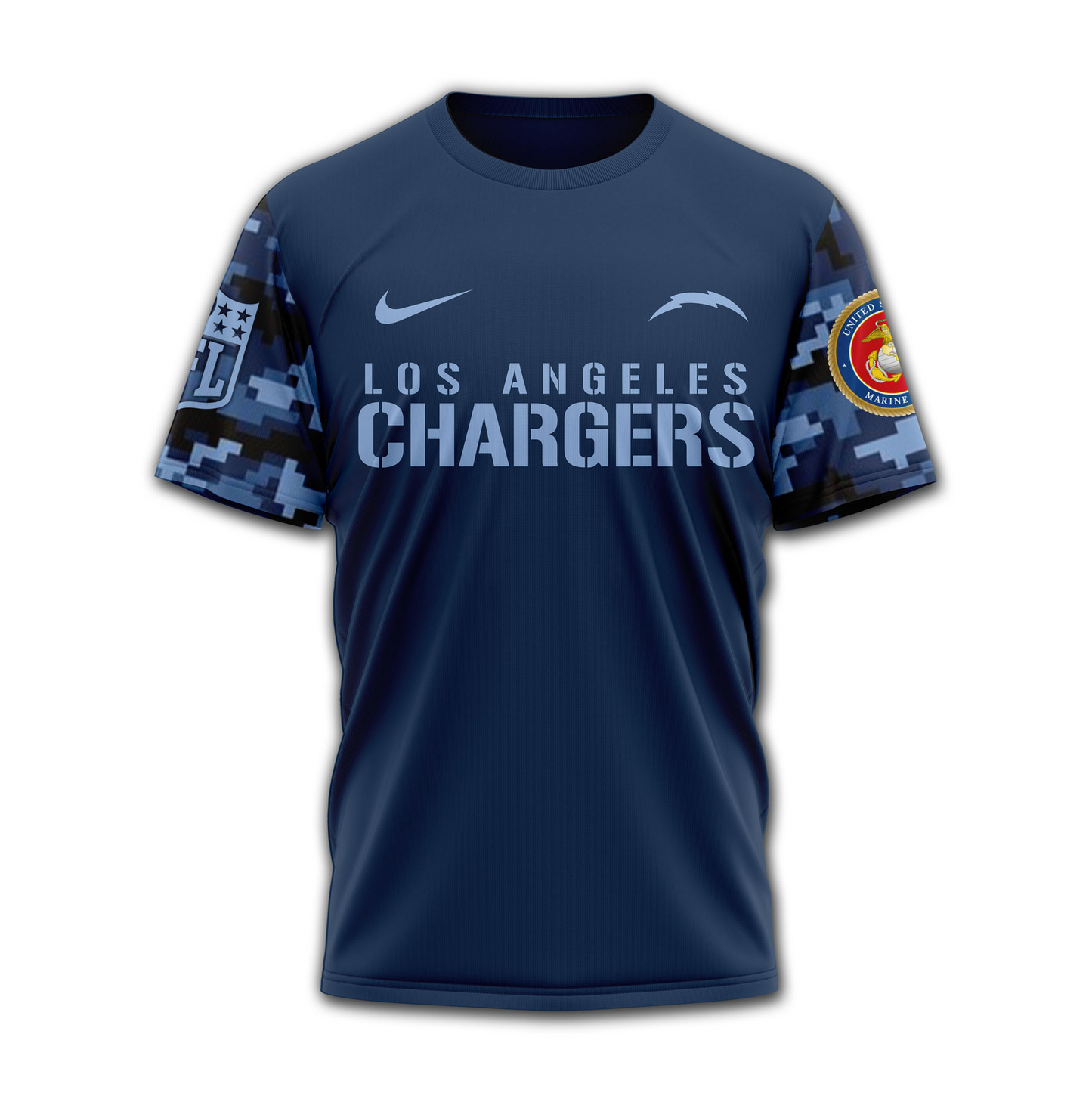 LAC Premium NFL Navy Veteran Popeye 3D Shirt DDT CTND