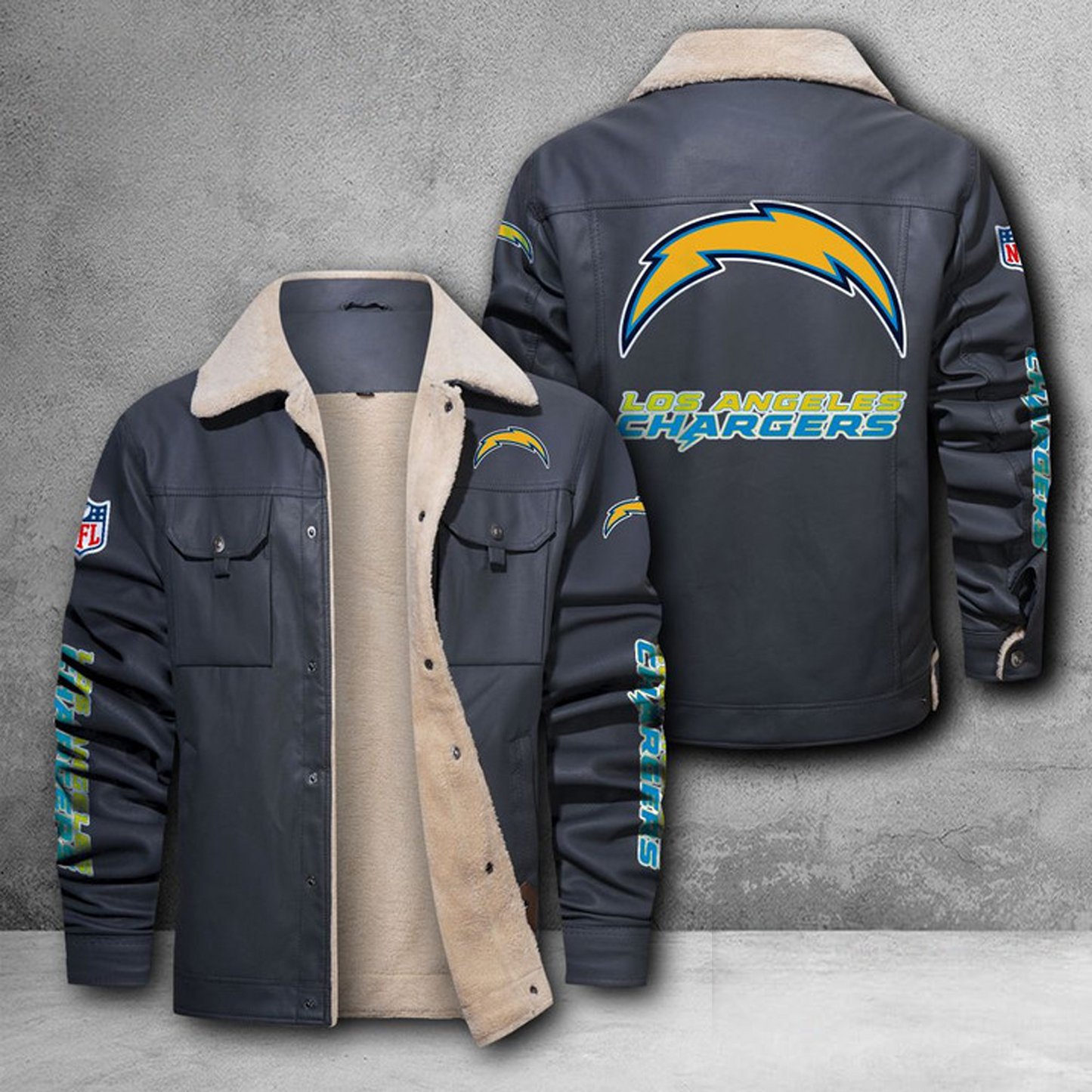 LAC X NFL LEATHER JACKET DATND THUONGNH