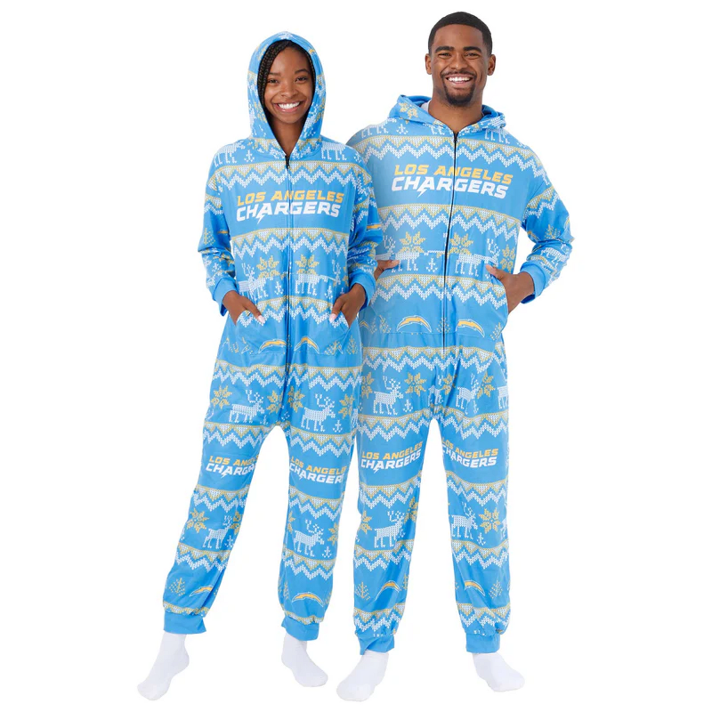 LAC x NFL Ugly Pattern One Piece Pajamas DATND TANTD