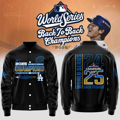 LAD x MLB 2025 Back to Back World Series Champions Baseball Jacket V1 DATND TANTD