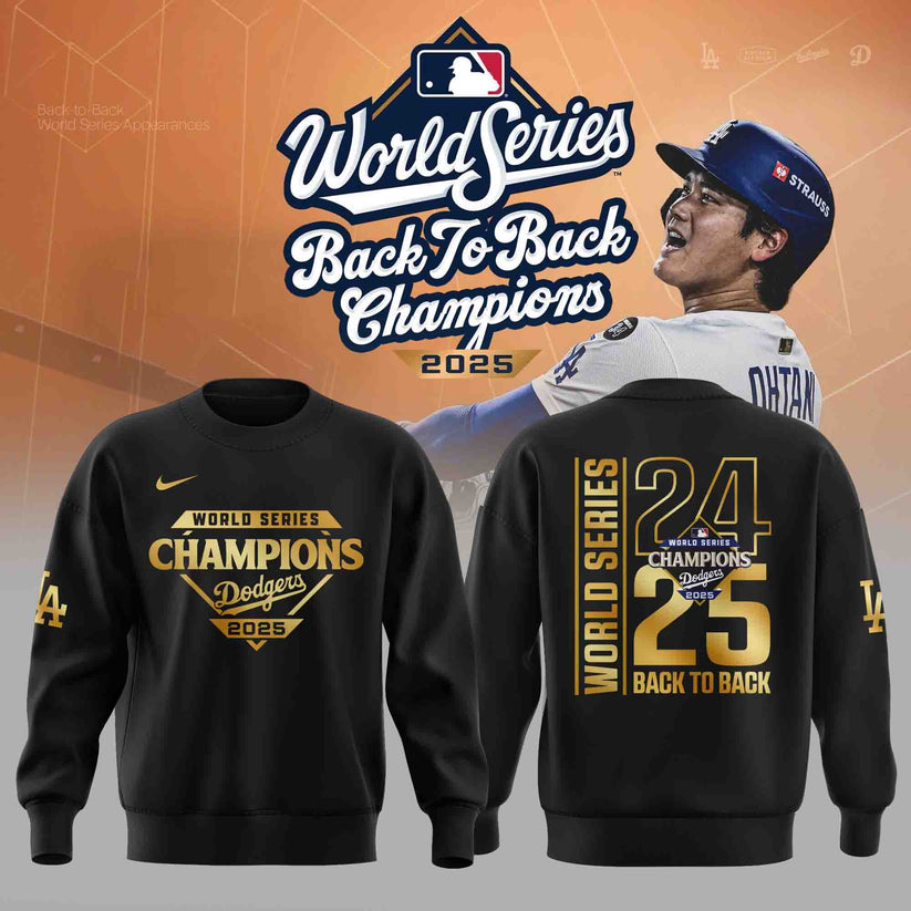 LAD x MLB 2025 Back to Back World Series Champions Sweatshirt DatND DVT