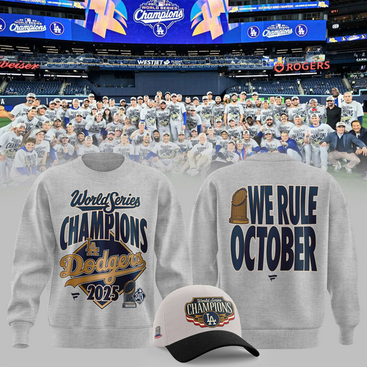 LAD x MLB 2025 Back to Back World Series Champions Sweatshirt V2 DATND TANTD