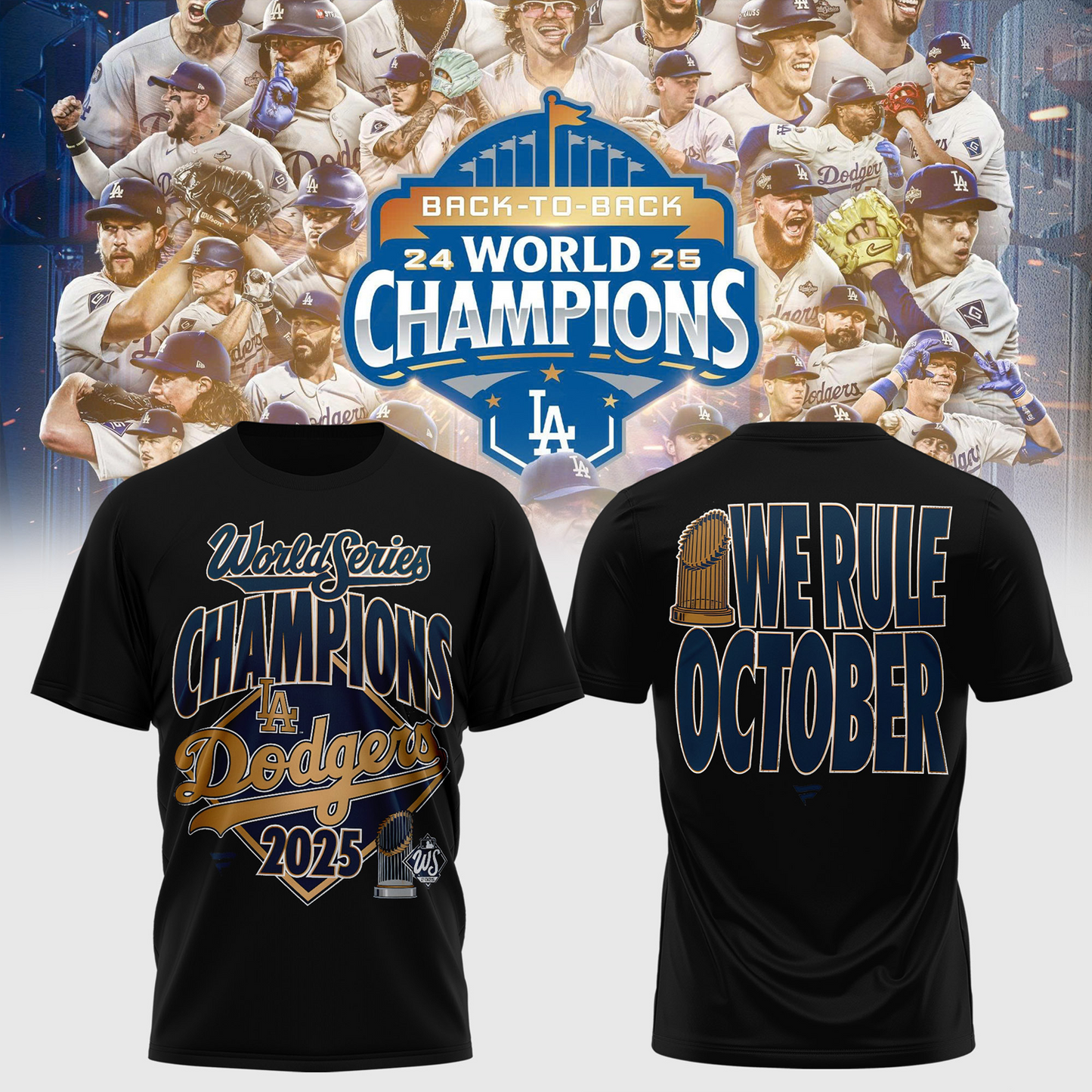 LAD x MLB 2025 World Series Champions 3D Shirt V1 DatND DVT