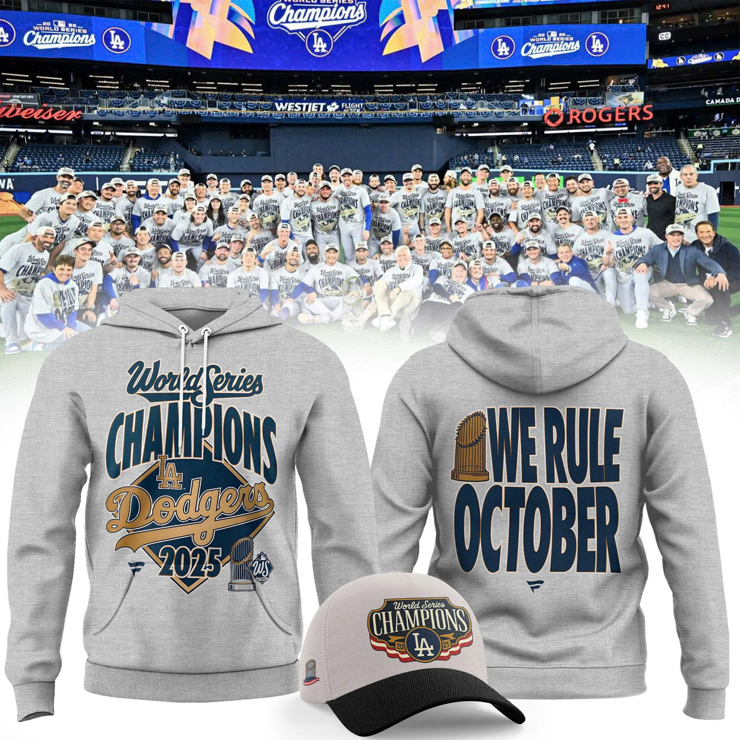 LAD x MLB 2025 World Series Champions Hoodie V1 DatND DVT