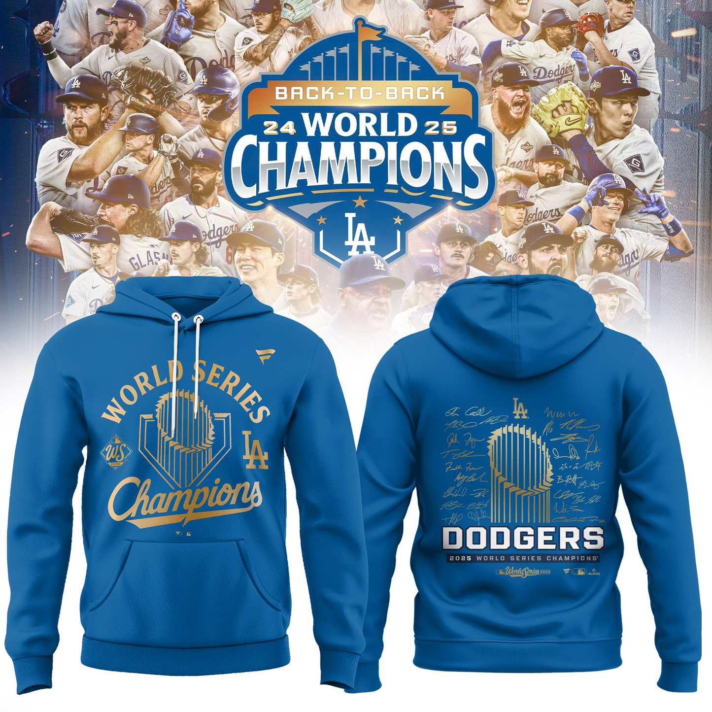 LAD x MLB 2025 World Series Champions Hoodie V2 DatND DVT