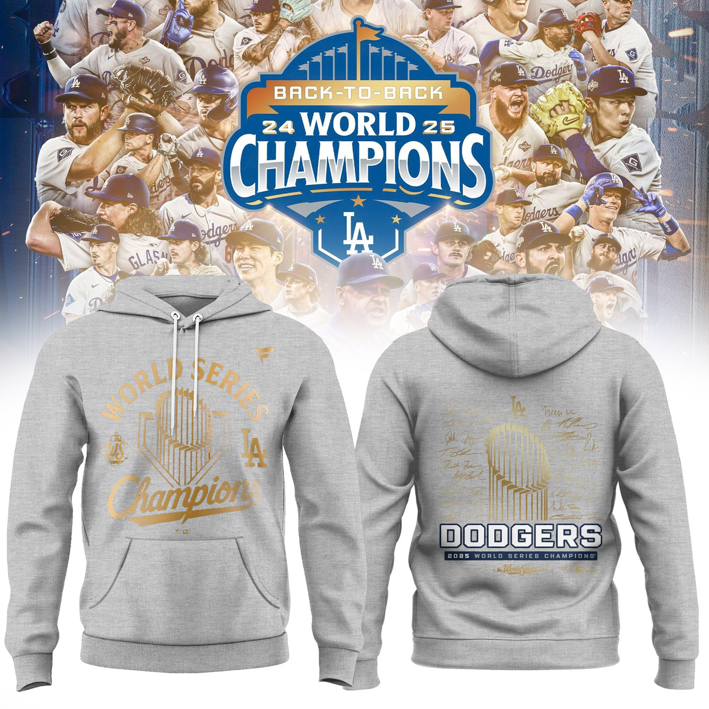 LAD x MLB 2025 World Series Champions Hoodie V2 DatND DVT