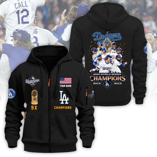 LAD x MLB 2025 World Series Champions Hoodie Zip V1 DatND DVT