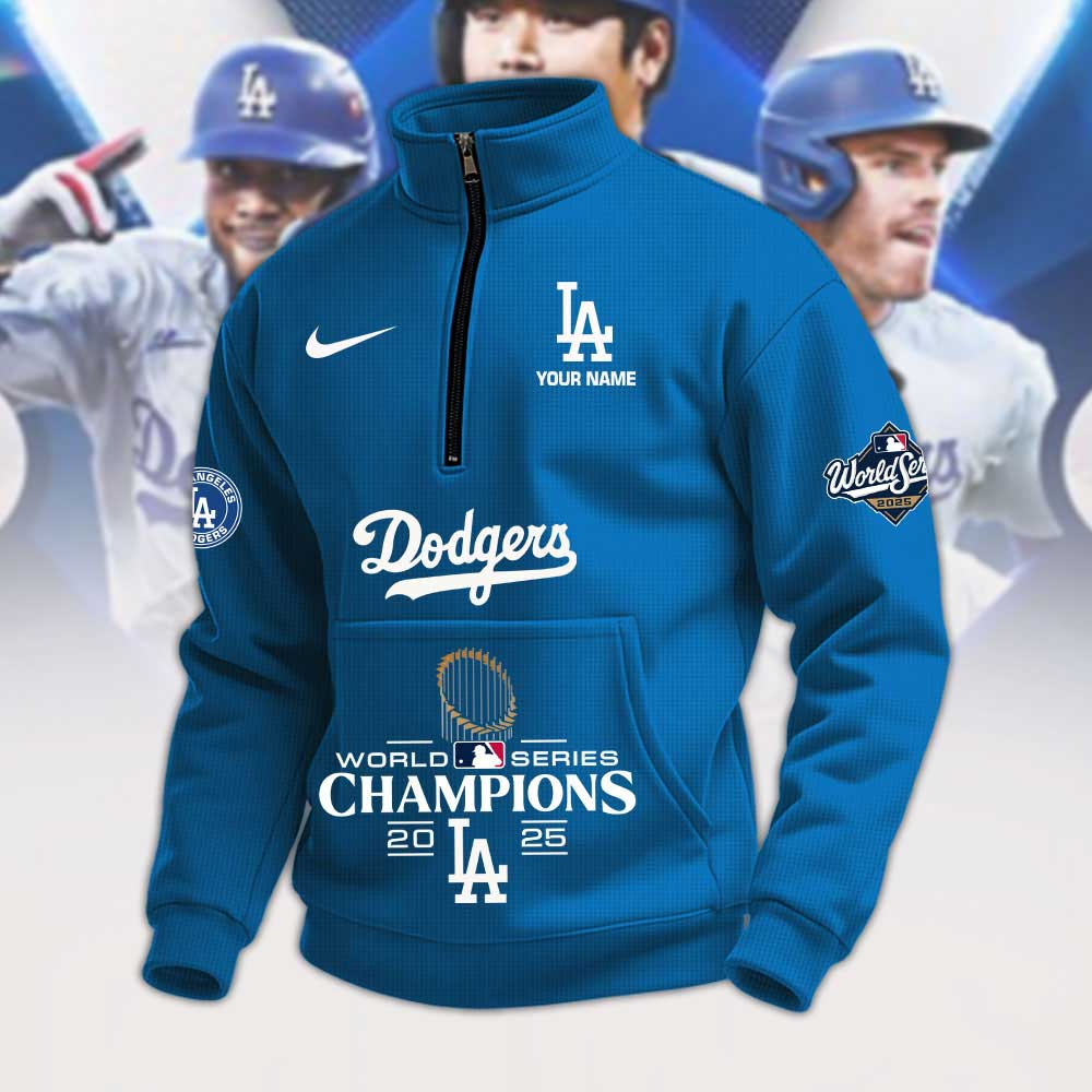 LAD x MLB 2025 World Series Champions Quarter Zip Sweatshirt V1 DatND DVT