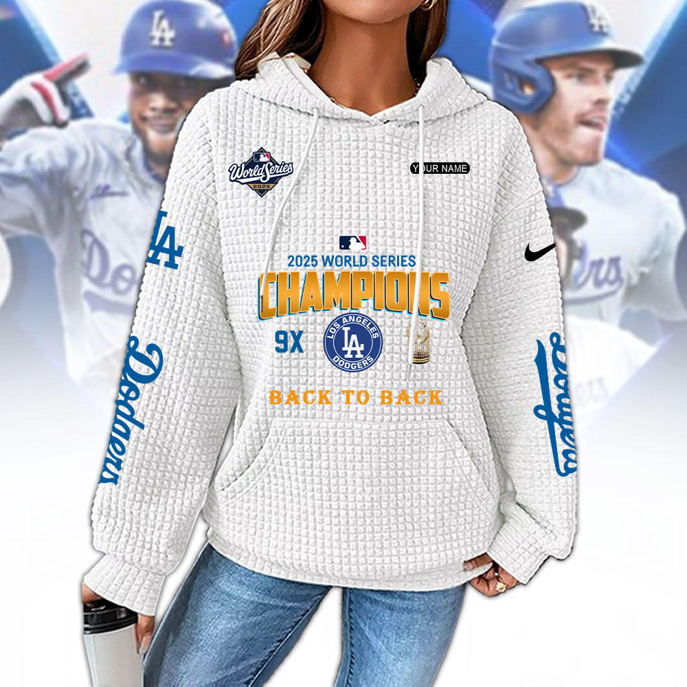 LAD x MLB 2025 World Series Champions Waffle Hoodie V1 DatND DVT