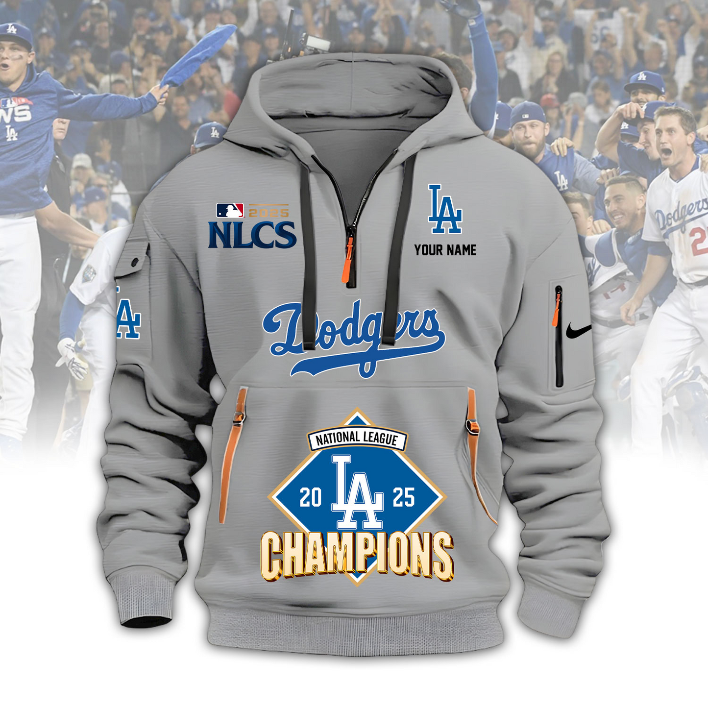 LAD x MLB 2025 World Series Champions Zip Hoodie V3 DatND DVT