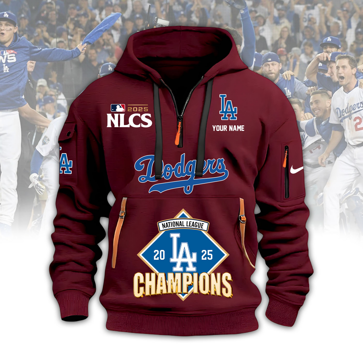 LAD x MLB 2025 World Series Champions Zip Hoodie V3 DatND DVT