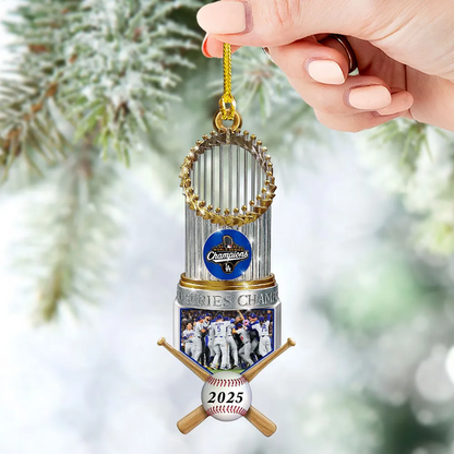LAD x MLB World Series 20 Custom shape 2-sided Acrylic Ornament V2 DatND DVT