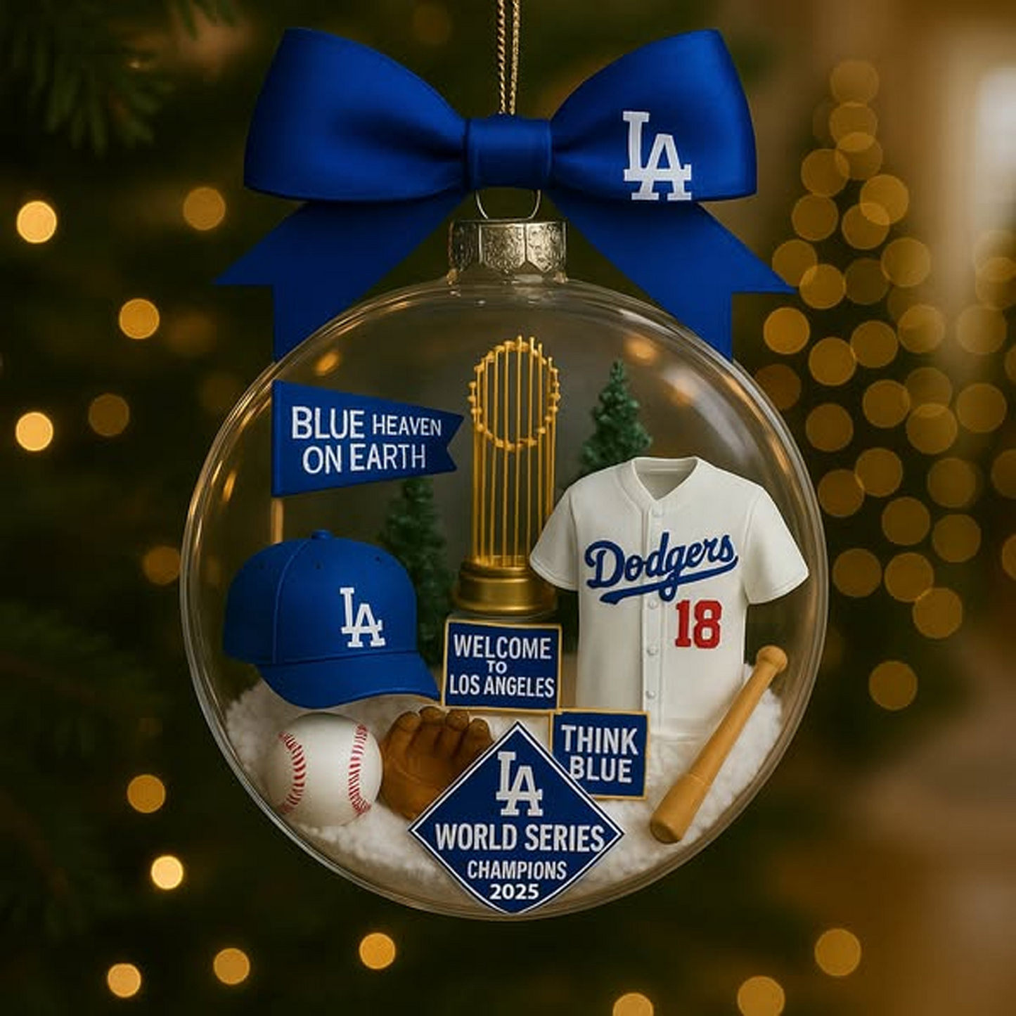 LAD x MLB Baseball Ornament Champions DATND TANTD