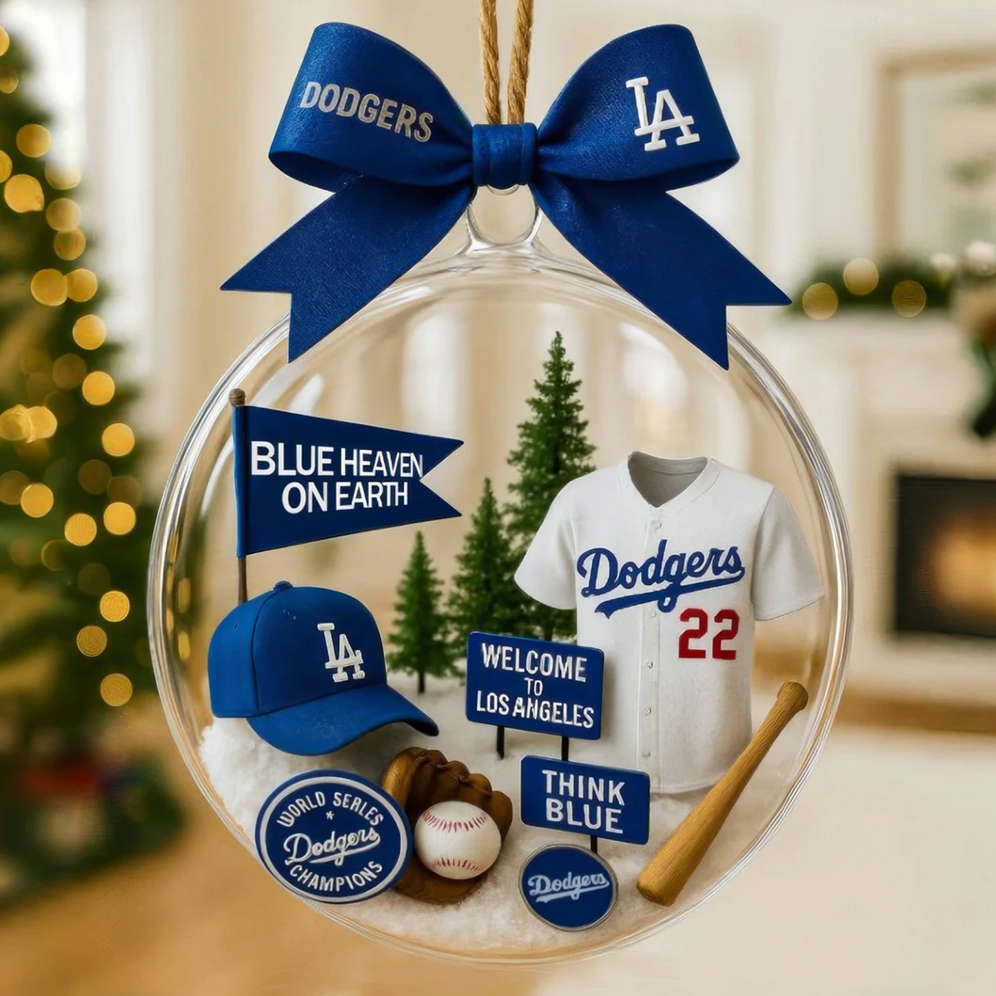 LAD x MLB Baseball Ornament Champions DATND TANTD