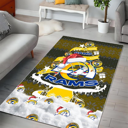 LAR NFL Chrismas Carpet Rug DDT NTL