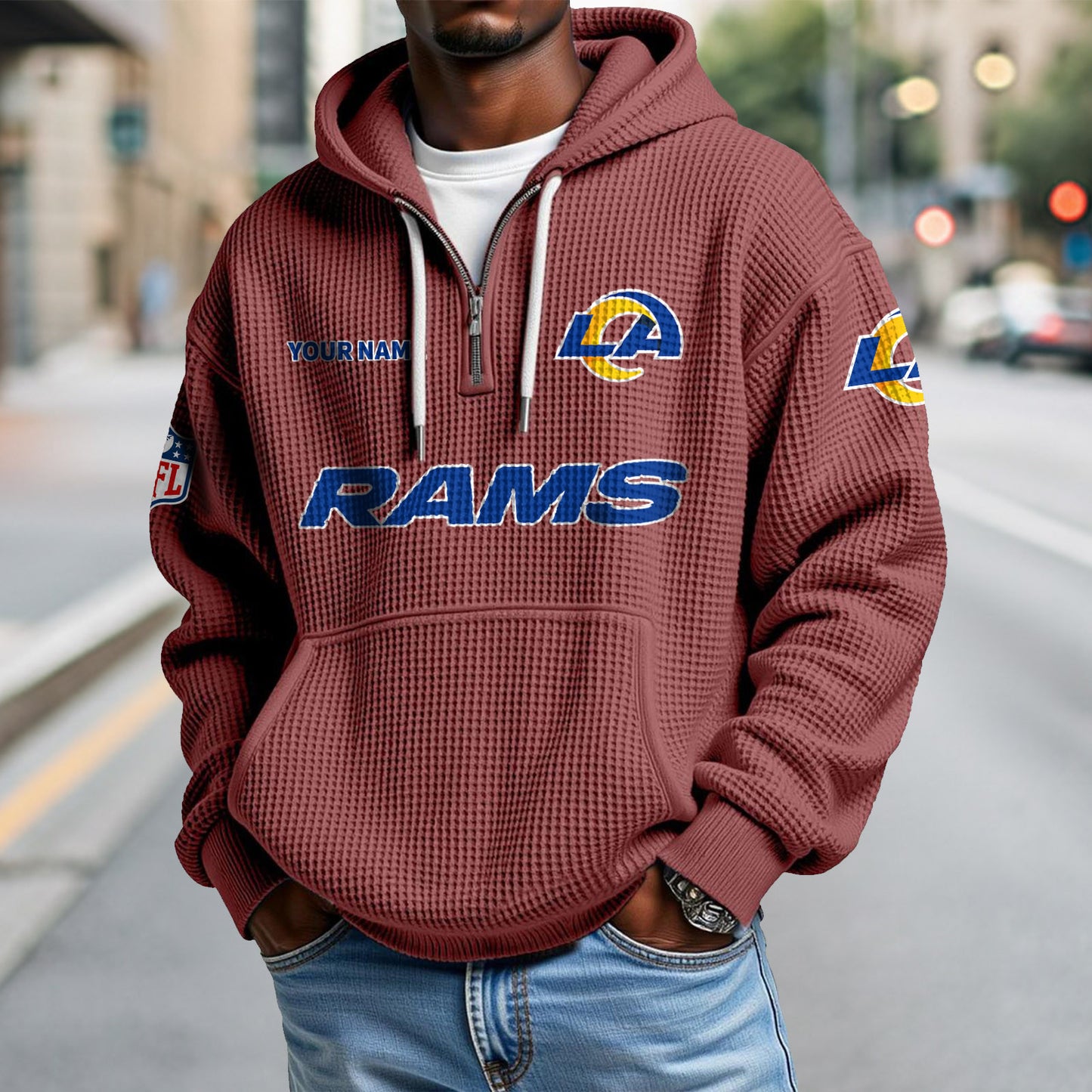 LAR x NFL Waffle Hoodie DatND DVT