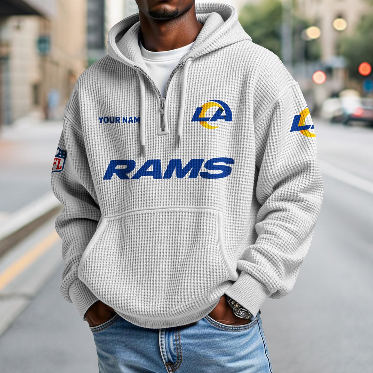 LAR x NFL Waffle Hoodie DatND DVT