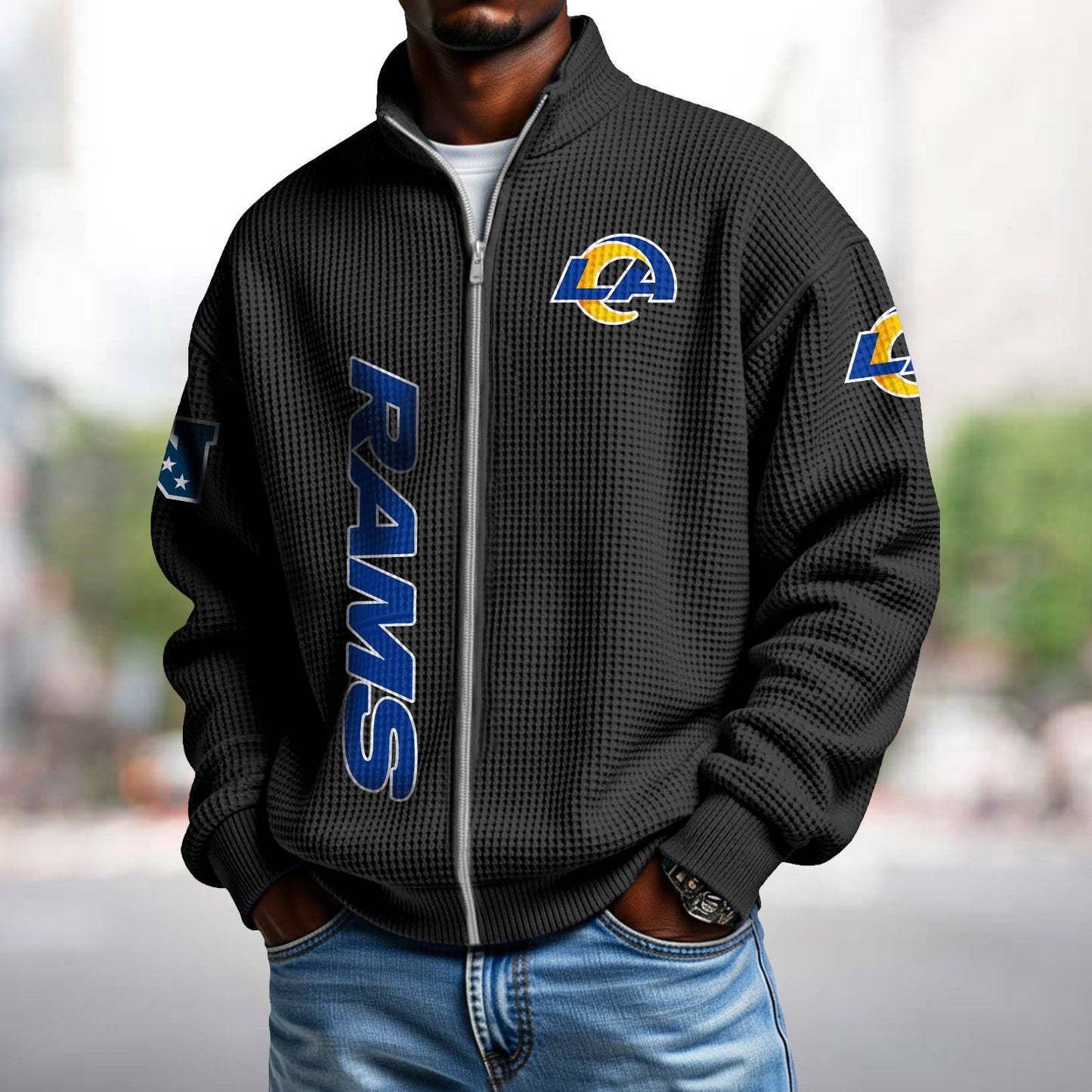 LAR x NFL Waffle Zip-Up Sweatshirt DATND TANTD