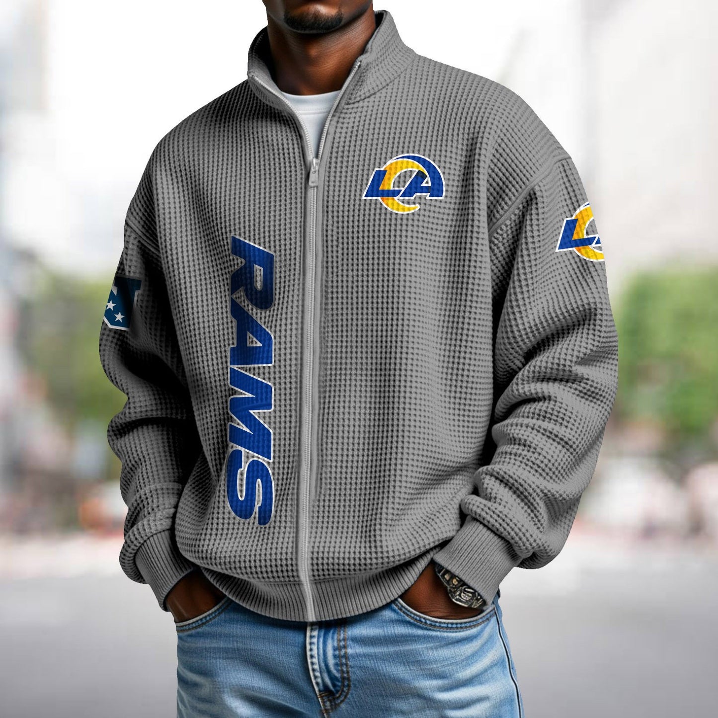 LAR x NFL Waffle Zip-Up Sweatshirt DATND TANTD