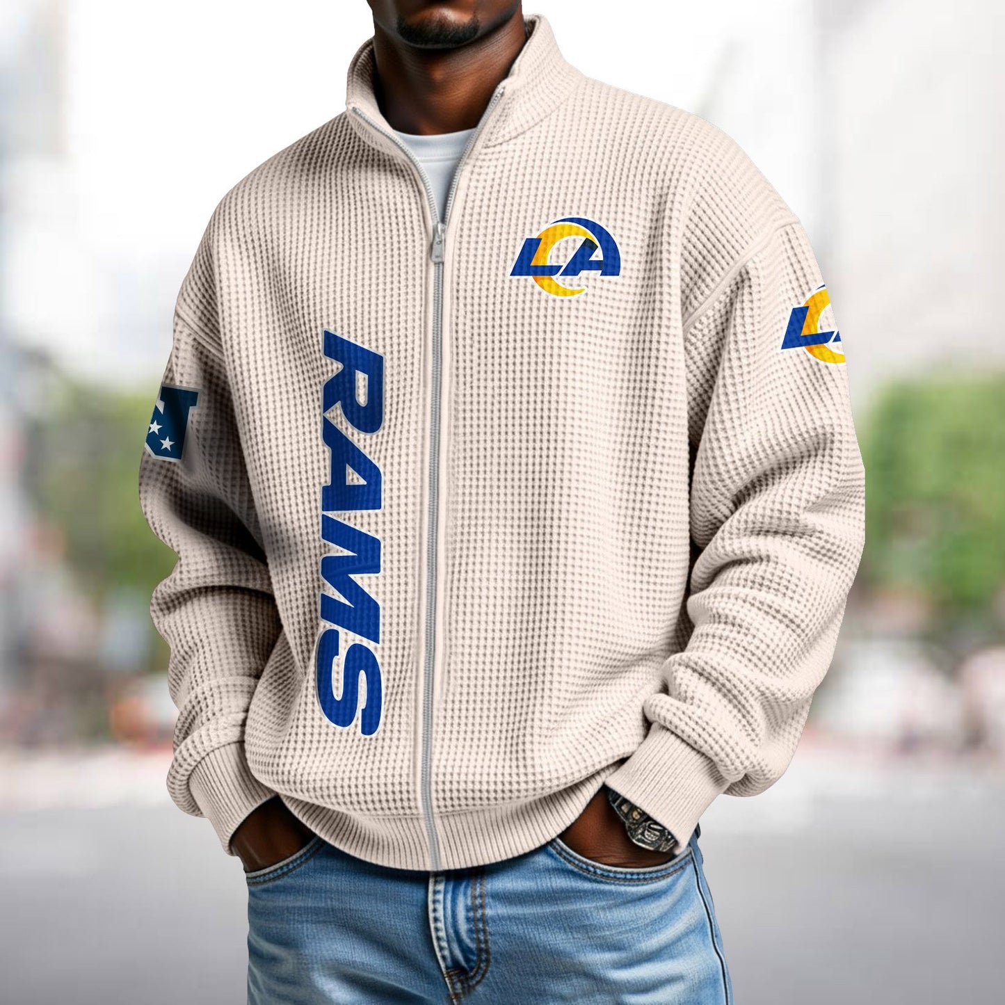 LAR x NFL Waffle Zip-Up Sweatshirt DATND TANTD