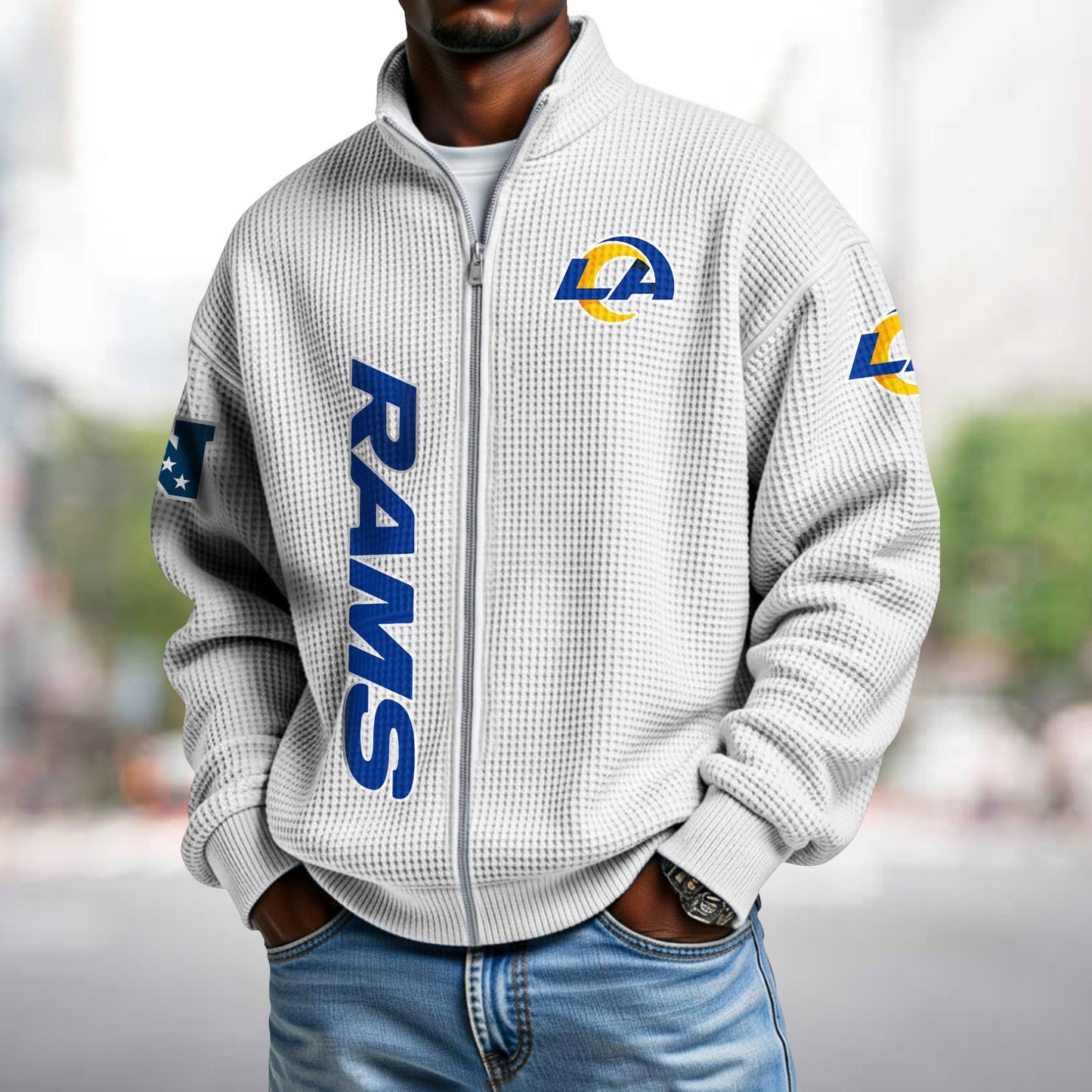 LAR x NFL Waffle Zip-Up Sweatshirt DATND TANTD