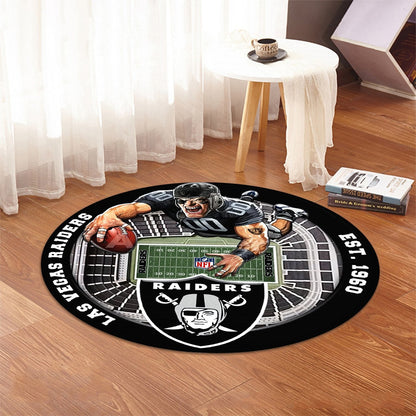 LV x NFL Luxury 3D Round Rug DatND DVT
