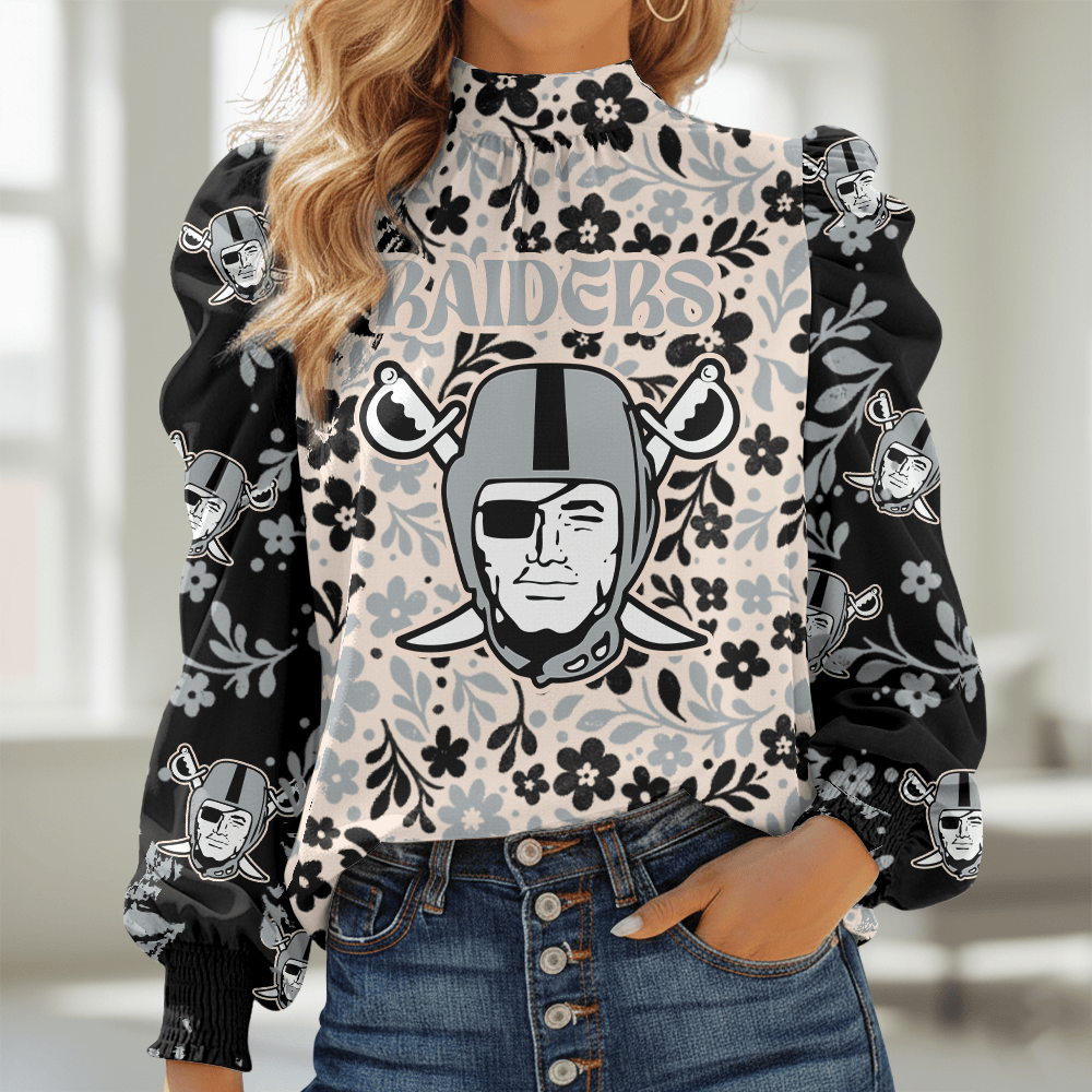 LVR NFL Women Puff Sleeve Blouse DDT NTL
