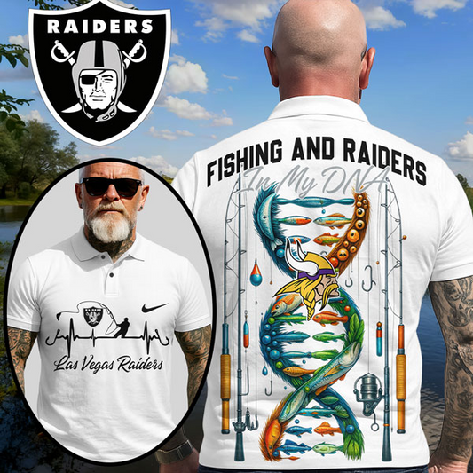 LVR Premium NFL Fishing In My DNA Polo Shirt DDT CTND