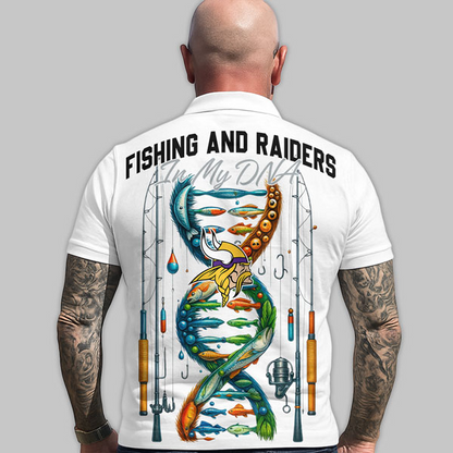 LVR Premium NFL Fishing In My DNA Polo Shirt DDT CTND