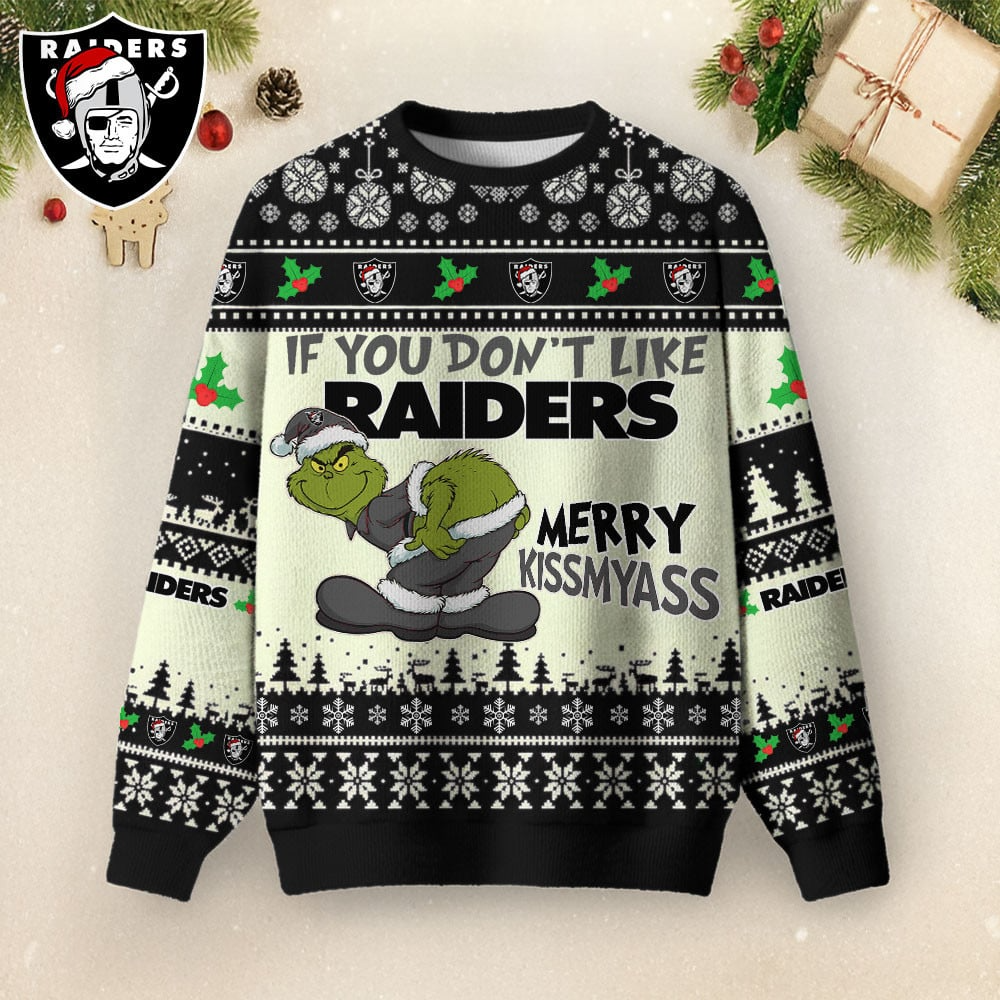 LVR Premium NFL Merry Kissmyass Ugly Sweater DDT CTND