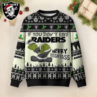 LVR Premium NFL Merry Kissmyass Ugly Sweater DDT CTND