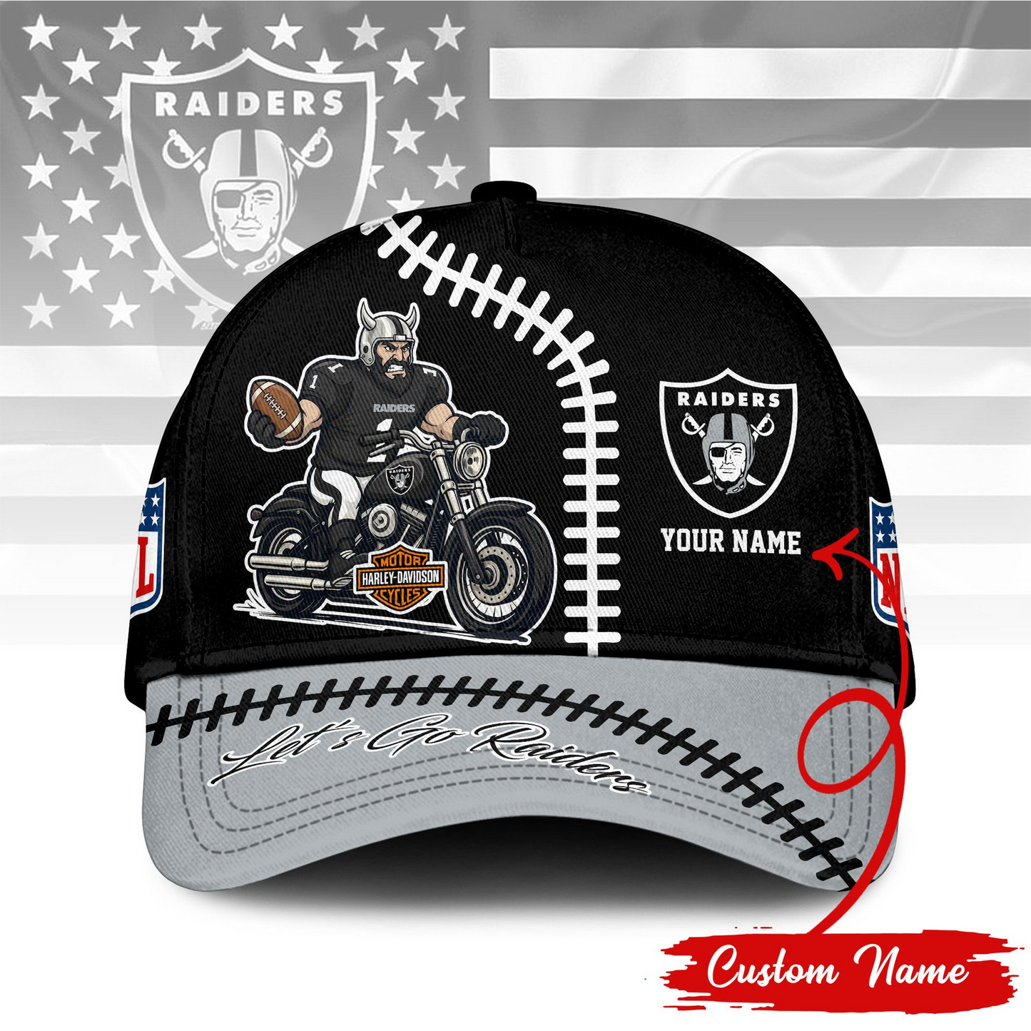 LVR Premium NFL Motorcycle Classic Cap DDT 111125 NTL