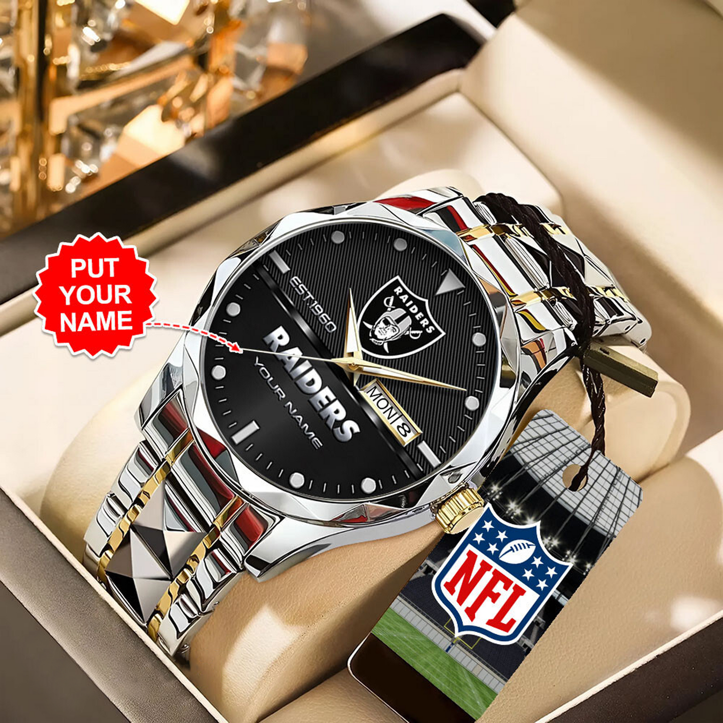 LVR x NFL Alloy Luxury Quartz Watch DATND TANTD