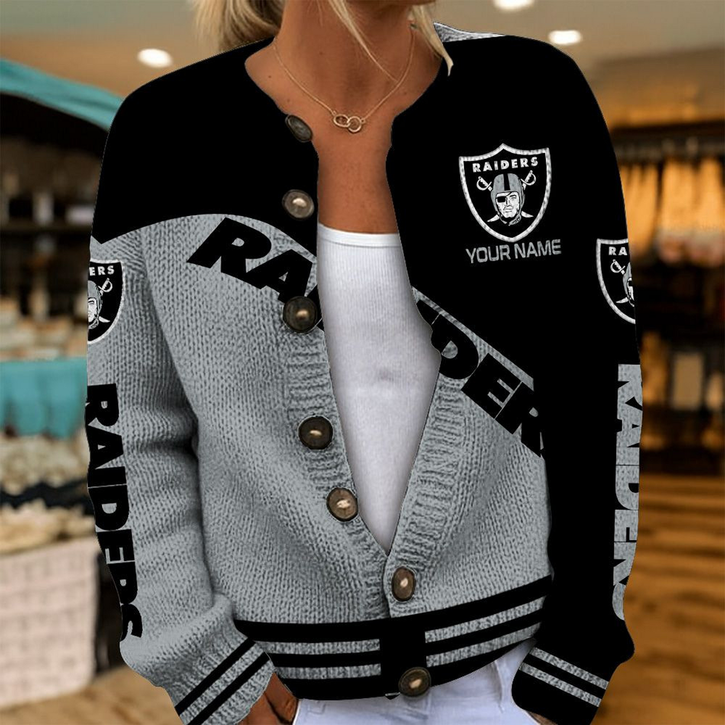 LVR x NFL Knitted Cardigan DATND TANTD