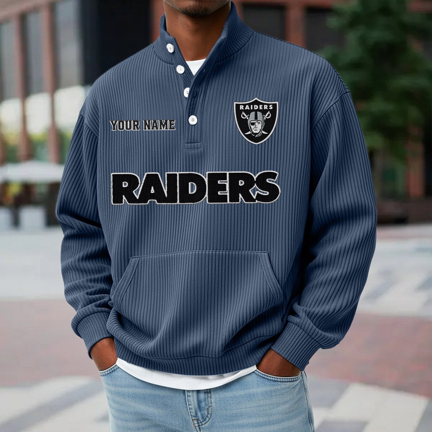 LVR x NFL Waffle High Neck Long Sleeved Sweatshirt DATND TANTD 221125