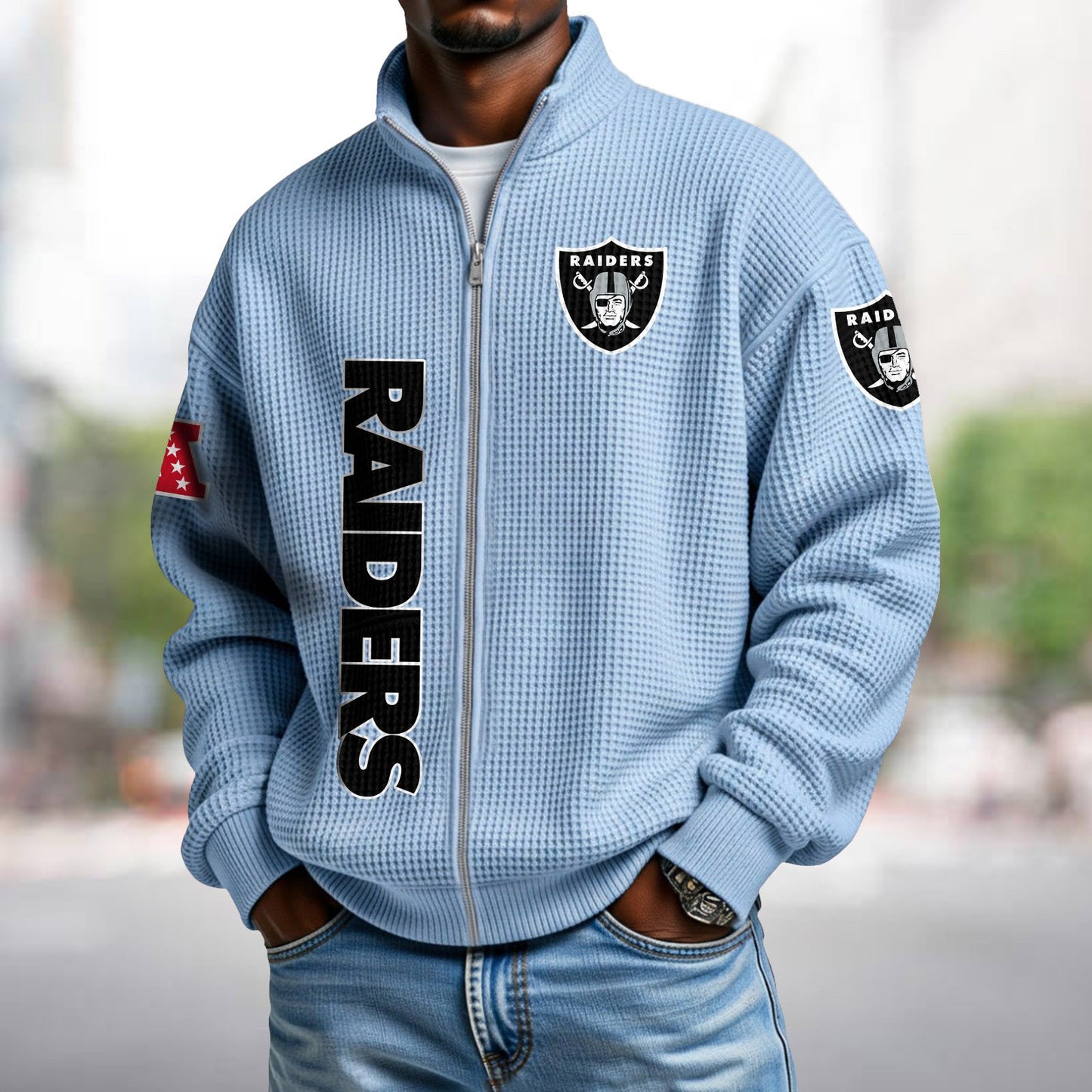 LVR x NFL Waffle Zip-Up Sweatshirt DATND TANTD