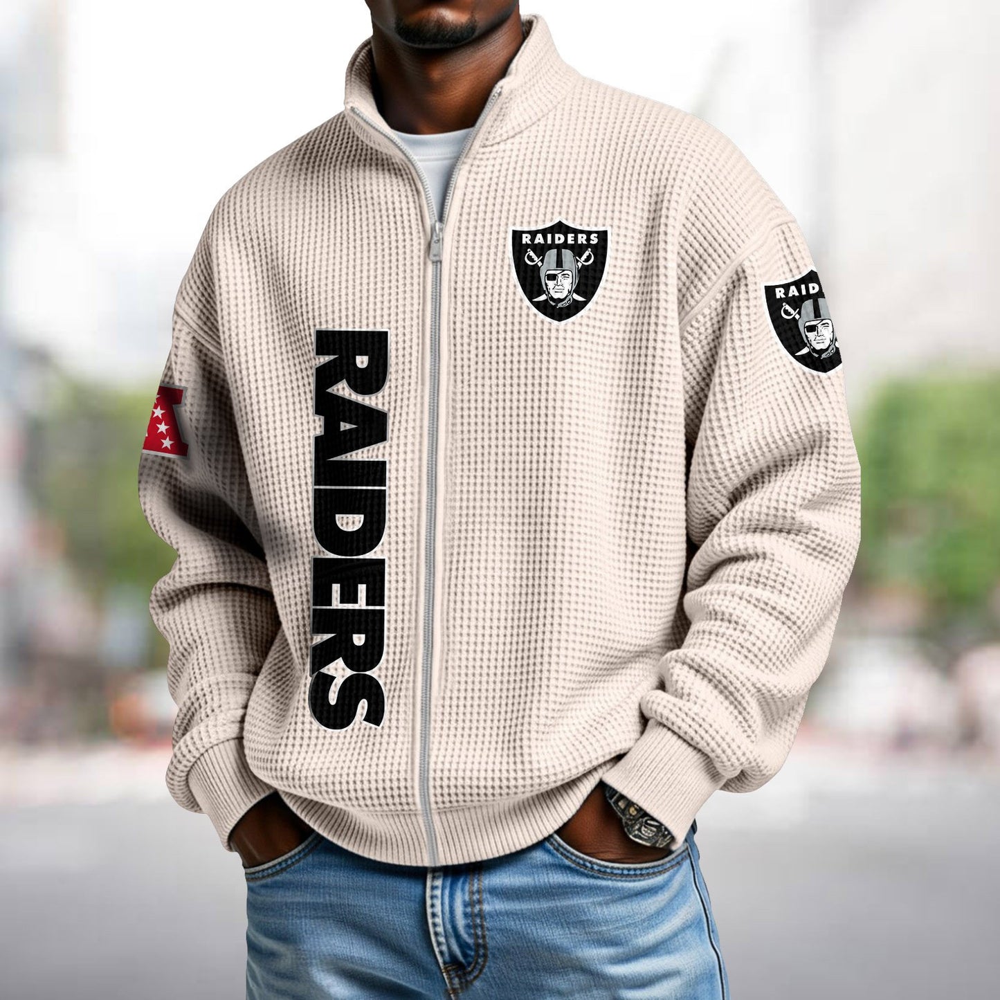 LVR x NFL Waffle Zip-Up Sweatshirt DATND TANTD
