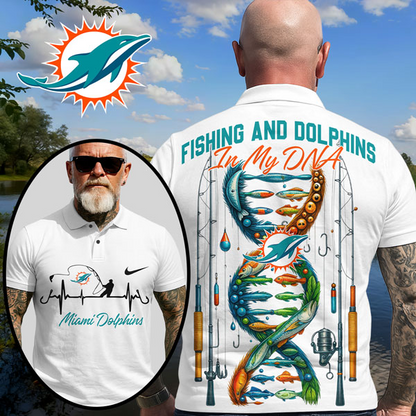 MD Premium NFL Fishing In My DNA Polo Shirt DDT CTND
