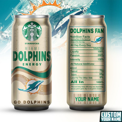 MD Premium NFL Starbucks Energy Can Tumbler DDT  NTL