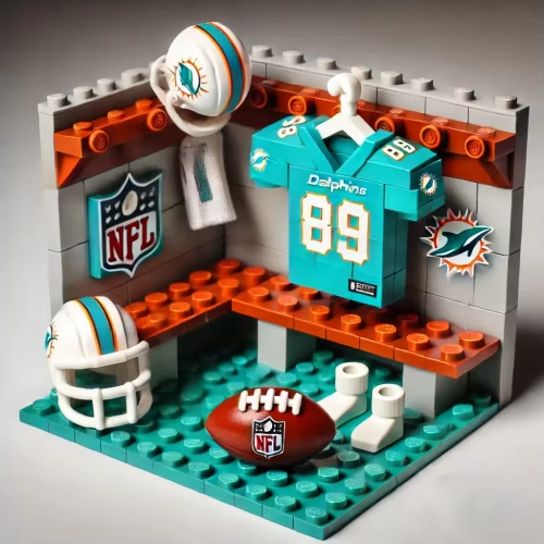 NFL Teams Custom Building Blocks Creative Peripheral Gift Model Toy Mini Changing Room Professional Football League Teams DDT CTND