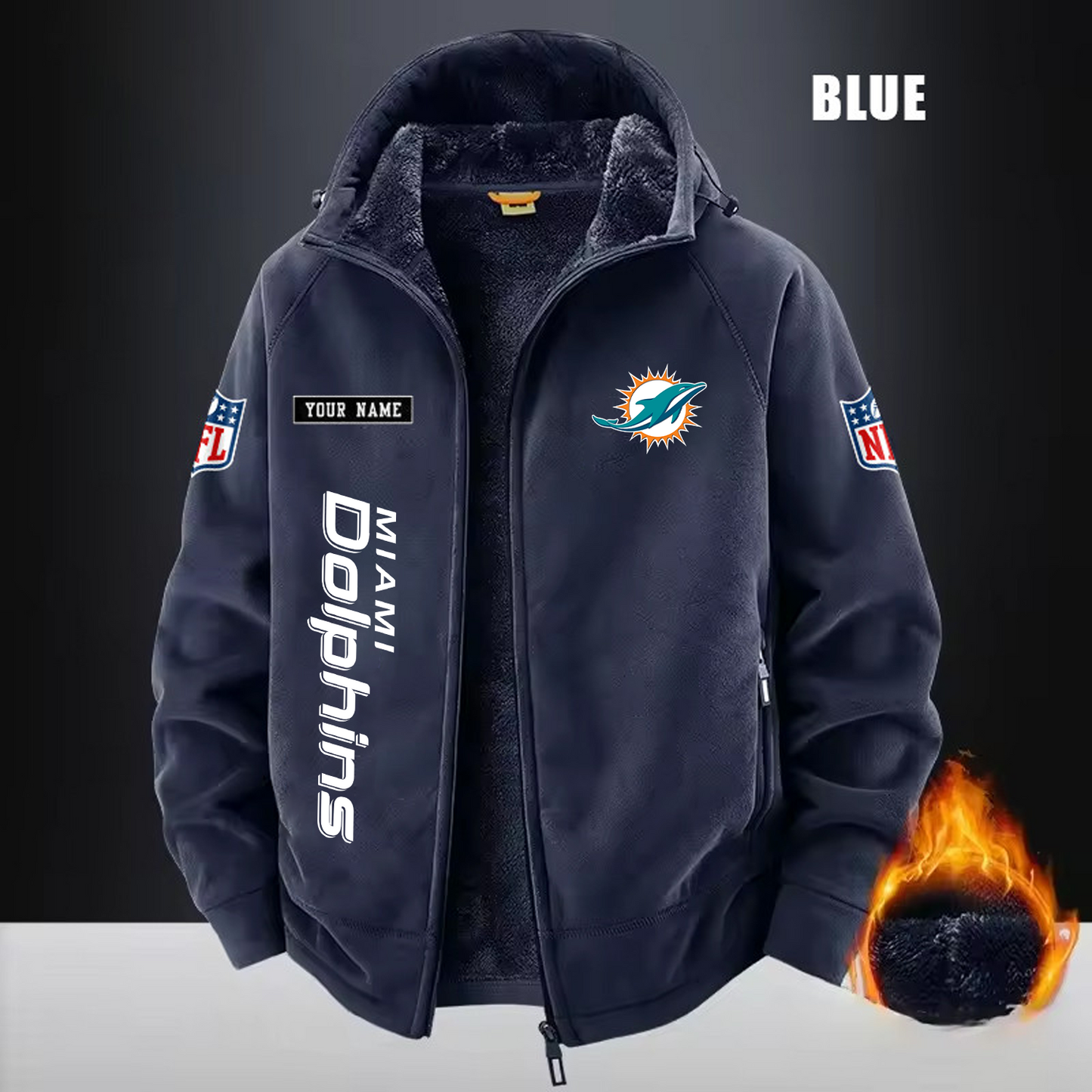 MIA x NFL 3D Half-zip Hoodie DATND TANTD