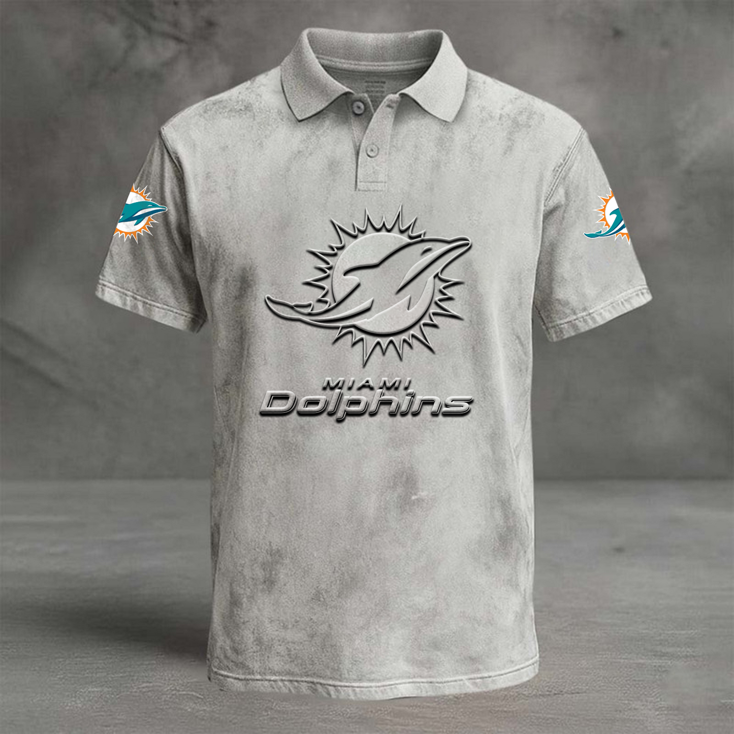 MIA x NFL Embossed Polo Shirt DATND TANTD