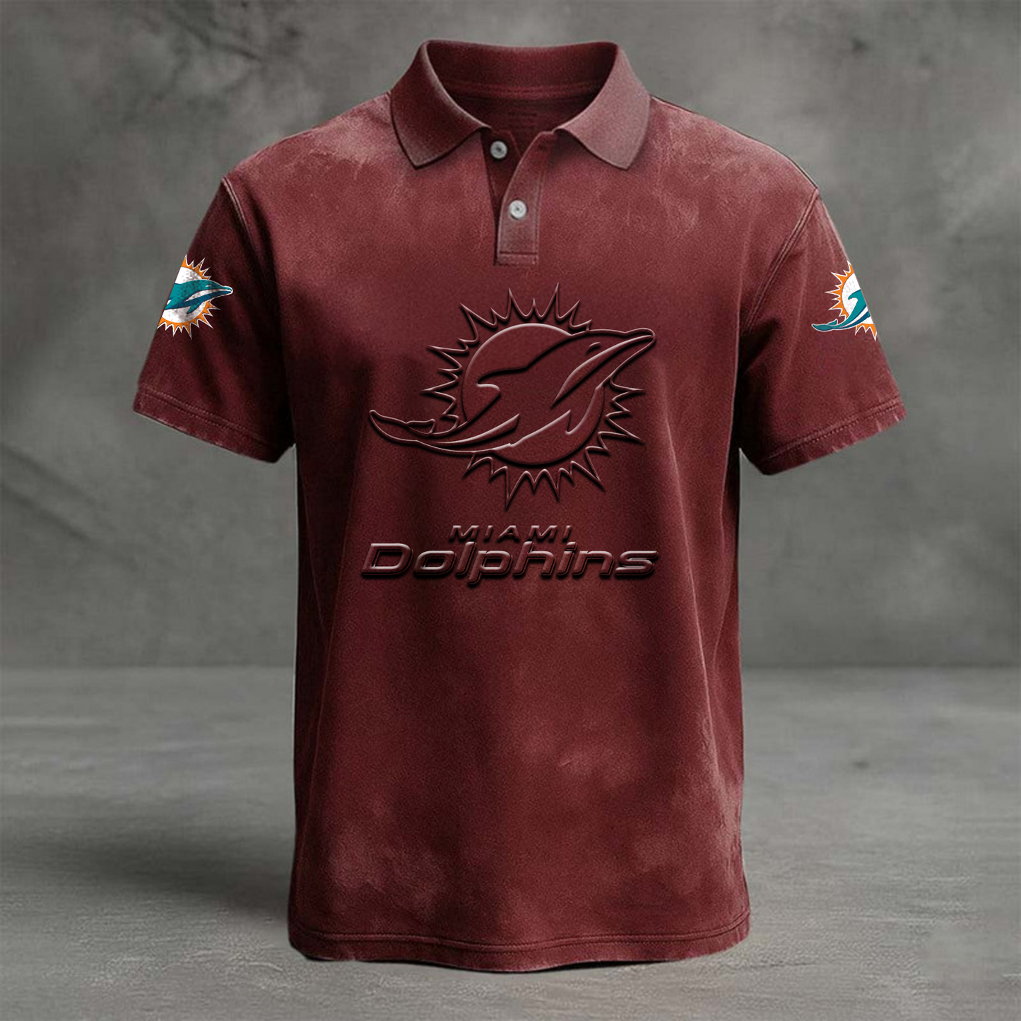 MIA x NFL Embossed Polo Shirt DATND TANTD
