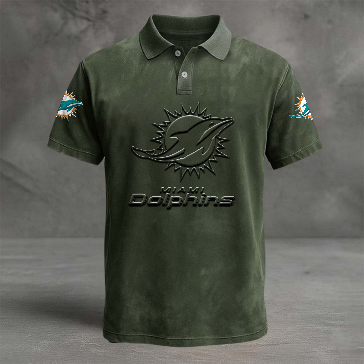 MIA x NFL Embossed Polo Shirt DATND TANTD