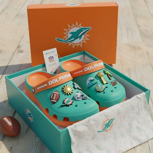MIA x NFL Premium Crocs Clogs Shoes DATND TANTD